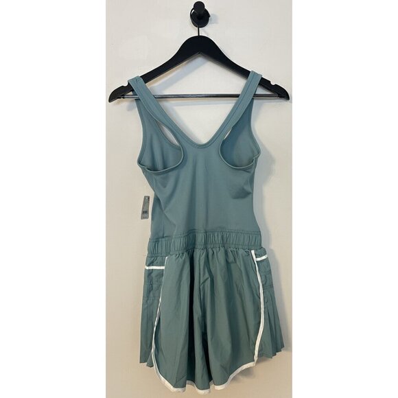 FREE PEOPLE Easy Tiger Shortsie in Eucalyptus/White Combo Size X-Small NWT - Picture 9 of 11